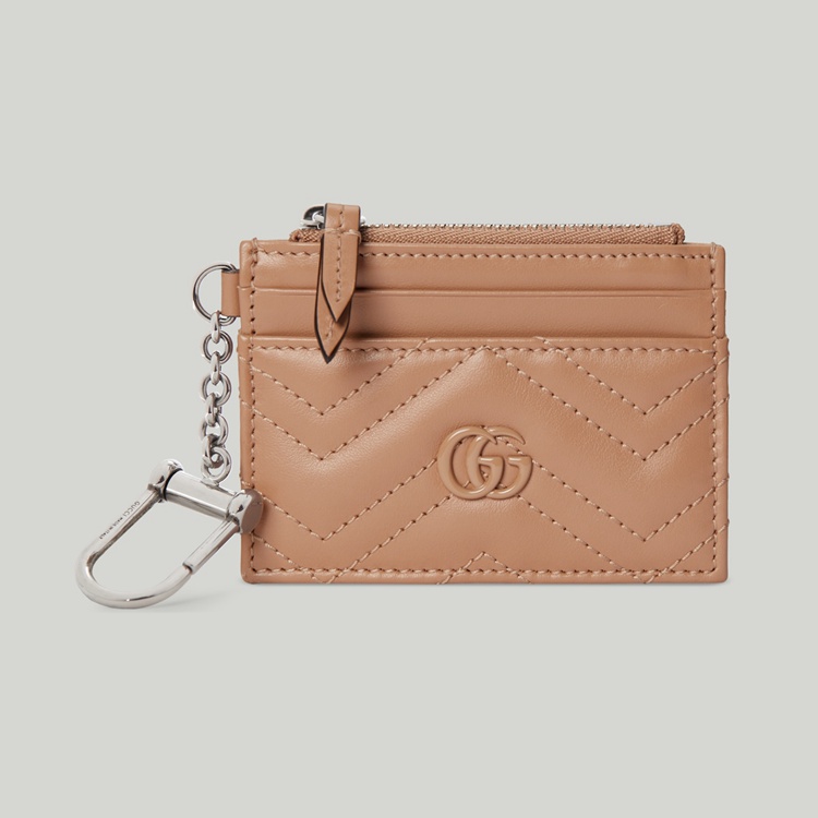 627064.AABZK.2754.001.080.0030.Light GG Marmont matelass keychain wallet